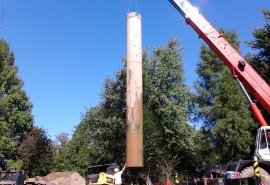 Princeton 42 inch casing being pulled out
